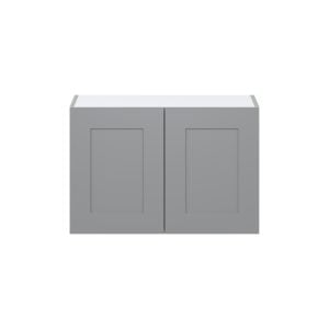 Willow Painted Slate Gray  Shaker Assembled  Wall Bridge Cabinet (30 in. W X 20 in. H X 14 in. D)