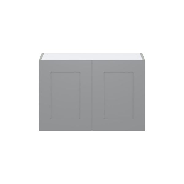 Willow Painted Slate Gray  Shaker Assembled  Wall Bridge Cabinet (30 in. W X 20 in. H X 14 in. D)