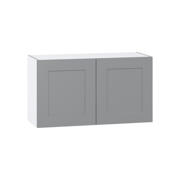 Willow Painted Slate Gray  Shaker Assembled  Wall Bridge  Cabinet (36 in. W X 20 in. H X 14 in. D)