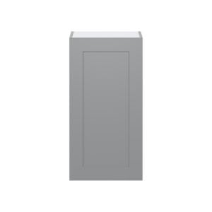 Willow Painted Slate Gray  Shaker Assembled Wall  Cabinet with Full High Door (18 in. W x 35 in. H x 14 in. D)