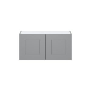 Willow Painted Slate Gray  Shaker Assembled Wall Bridge  Cabinet (30 in. W X 15 in. H X 14 in. D)