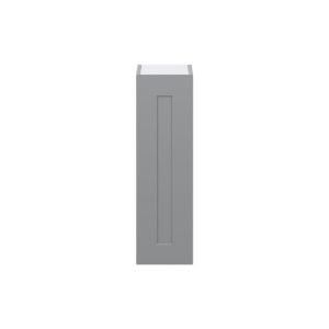 Willow Painted Slate Gray  Shaker Assembled Wall  Cabinet with Full High Door (9 in. W x 30 in. H x 14 in. D)