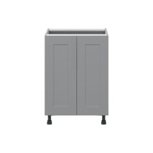 Willow Painted Slate Gray  Shaker Assembled Sink Base Cabinet with 2 Full High Doors (24 in. W X 34.5 in. H X 24 in. D)