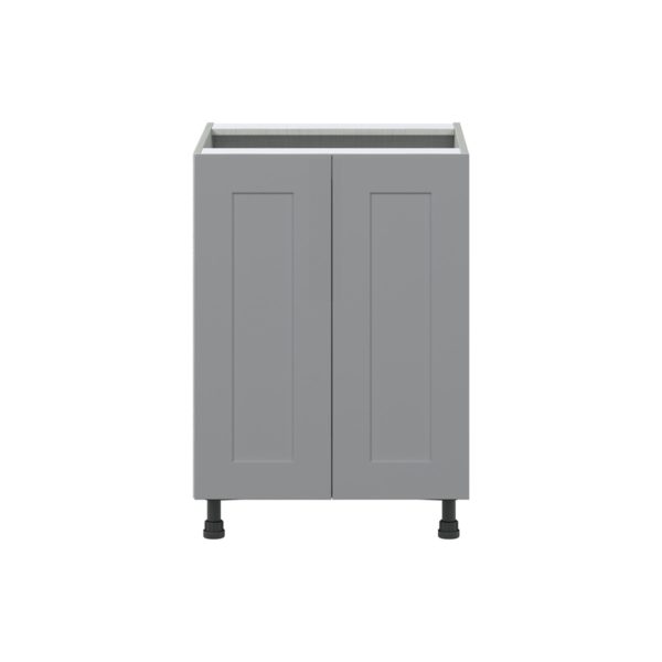 Willow Painted Slate Gray  Shaker Assembled Sink Base Cabinet with 2 Full High Doors (24 in. W X 34.5 in. H X 24 in. D)