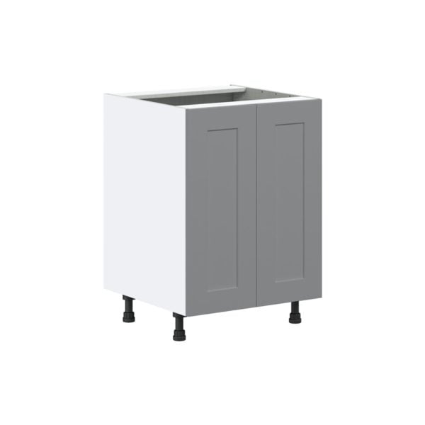 Willow Painted Slate Gray  Shaker Assembled Sink Base Cabinet with 2 Full High Doors (24 in. W X 34.5 in. H X 24 in. D)