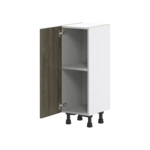 Cordyline Textured Slab Walnut Assembled Shallow Base Cabinet with a Full High Door (12 in. W x 34.5 in. H x 14 in. D)