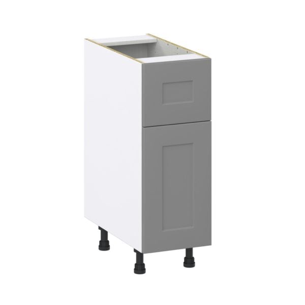 Willow Painted Slate Gray  Shaker Assembled Base Cabinet with 1 Door and a 10 in. Drawer (12 in. W X 34.5 in. H X 24 in. D)