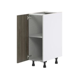 Cordyline Textured Slab Walnut Assembled Base Cabinet with a Full High Door (12 in. W x 34.5 in. H x 24 in. D)