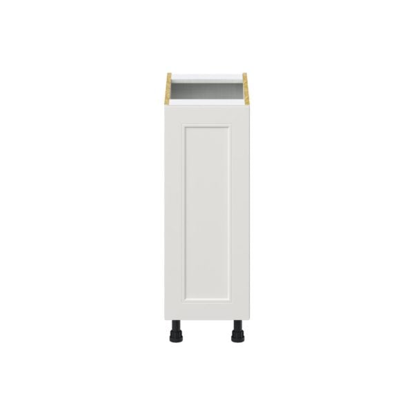 Wisteria Painted Light Gray Recessed Assembled Base Cabinet with 1 Full High Door and 3 Inner Drawers (12 in. W X 34.5 in. H X 24 in. D)