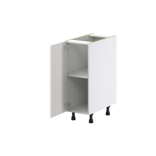 Wisteria Painted Light Gray Recessed Assembled Base Cabinet with a Full High Door (12 in. W x 34.5 in. H x 24 in. D)