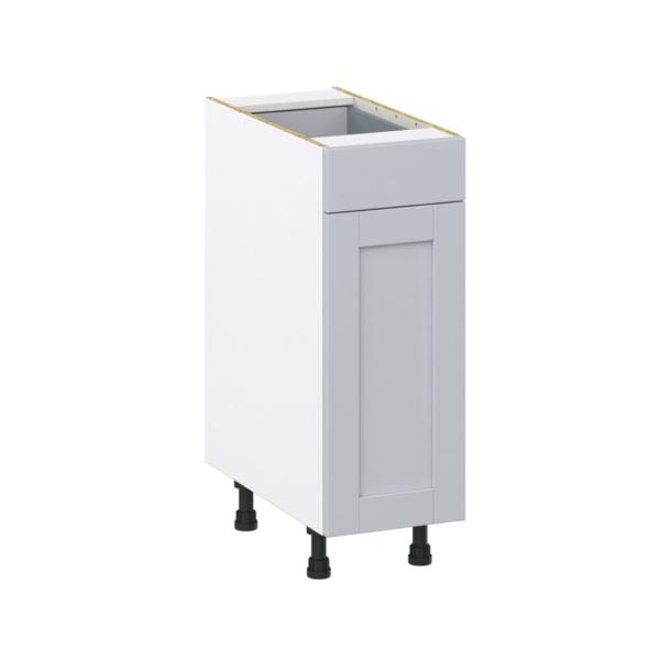 Sea Holly Light Gray  Shaker Assembled Base Cabinet with 1 Door and 1 Drawer (12 in. W X 34.5 in. H X 24 in. D)