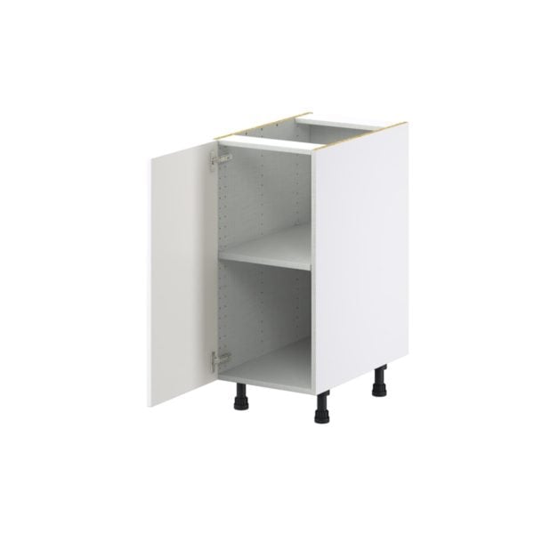 Wisteria Painted Light Gray Recessed Assembled Base Cabinet with a Full High Door (15 in. W x 34.5 in. H x 24 in. D)