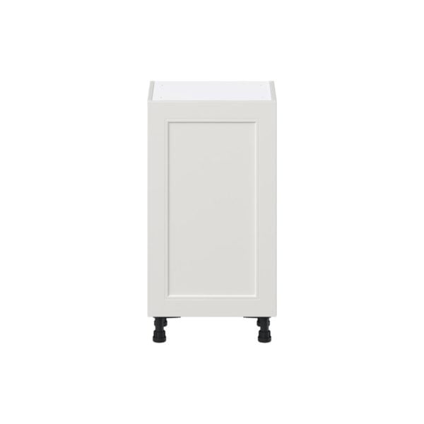 Wisteria Painted Light Gray Recessed Assembled Shallow Base Cabinet with a Full High Door(18 in. W x 34.5 in. H x 14 in. D)