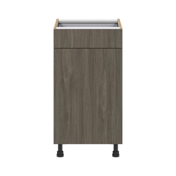 Cordyline Textured Slab Walnut Assembled Base Cabinet with 1 Door and 1 Drawer (18 in. W x 34.5 in. H x 24 in. D)