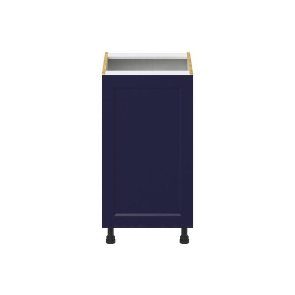 Camellia Painted Midnight Blue Recessed Assembled Base Cabinet with a Full High Door and 3 Inner Drawers (18 in. W x 34.5 in. H x 24 in. D)