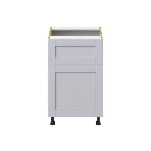 Sea Holly Light Gray  Shaker Assembled Base Cabinet with 1 Door and a 10 in. Drawer (21 in. W X 34.5 in. H X 24 in. D)