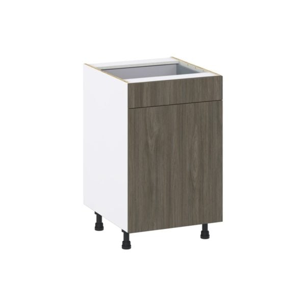 Cordyline Textured Slab Walnut Assembled Base Cabinet with a Door and a Drawer (21 in. W X 34.5 in. H X 24 in. D)