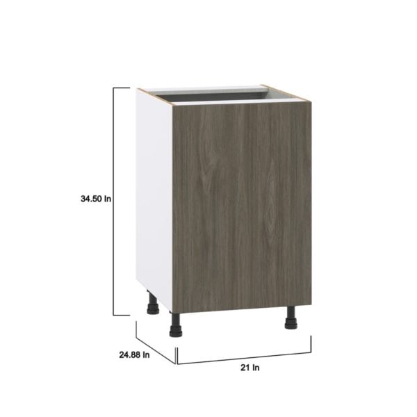 Cordyline Textured Slab Walnut Assembled Base Cabinet with a Full High Door (21 in. W x 34.5 in. H x 24 in. D)