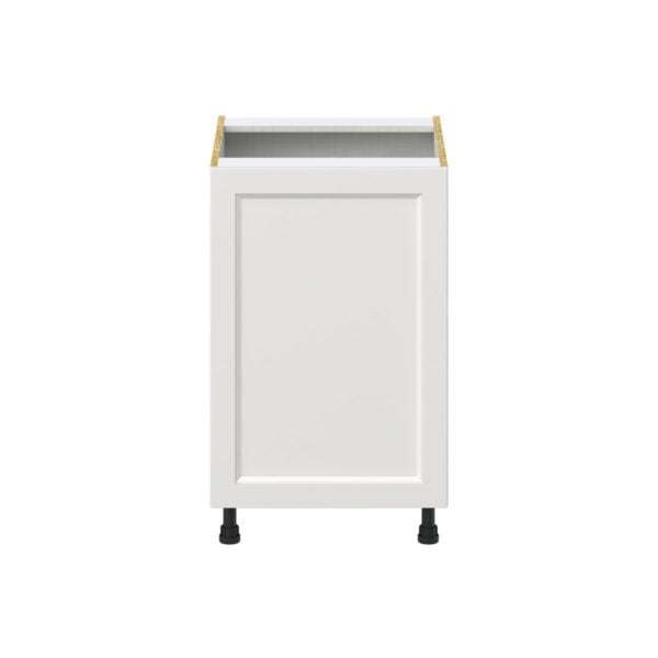 Magnolia Painted Bright White Recessed Assembled Base Cabinet with 1 Full High Door and 3 Inner Drawers (21 in. W X 34.5 in. H X 24 in. D)