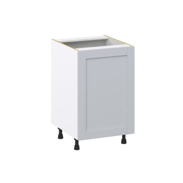 Sea Holly Light Gray  Shaker Assembled Base Cabinet with 1 Full High Door and 3 Inner Drawers (21 in. W X 34.5 in. H X 24 in. D)