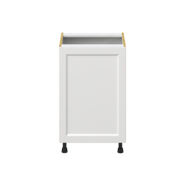 Magnolia Painted Bright White Recessed Assembled Base Cabinet with a Full High Door (21 in. W x 34.5 in. H x 24 in. D)