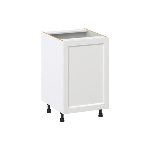 Magnolia Painted Bright White Recessed Assembled Base Cabinet with a Full High Door (21 in. W x 34.5 in. H x 24 in. D)