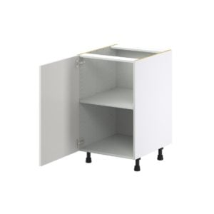 Wisteria Painted Light Gray Recessed Assembled Base Cabinet with a Full High Door (21 in. W x 34.5 in. H x 24 in. D)