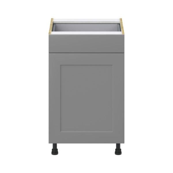 Willow Painted Slate Gray  Shaker Assembled Base Cabinet with a Door and a Drawer (21 in. W X 34.5 in. H X 24 in. D)