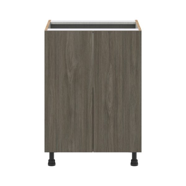 Cordyline Textured Slab Walnut Assembled Base Cabinet with 2 Full High Doors (24 in. W x 34.5 in. H x 24 in. D)