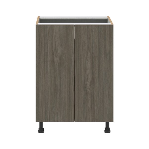 Cordyline Textured Slab Walnut Assembled Base Cabinet with 2 Full High Doors and 3 Inner Drawers (24 in. W x 34.5 in. H x 24 in. D)