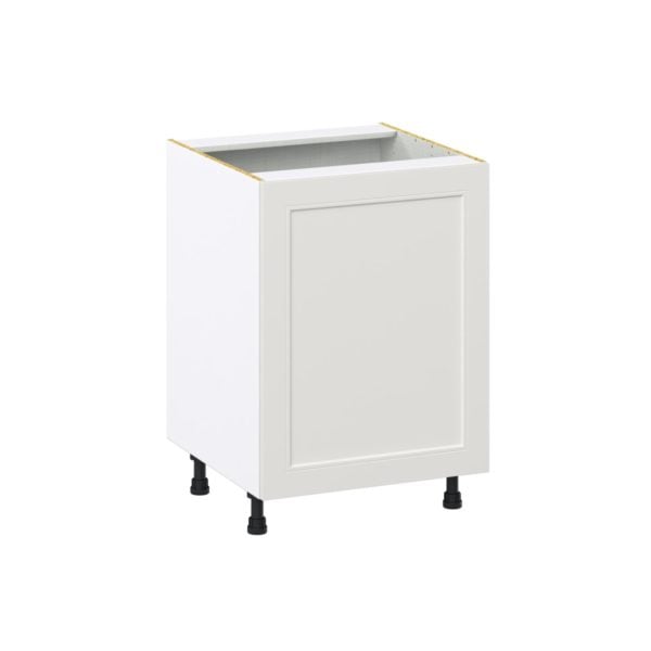 Wisteria Painted Light Gray Recessed Assembled Base Cabinet with a Full High Door and 3 Inner Drawers (24 in. W x 34.5 in. H x 24 in. D)