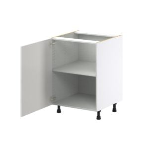 Wisteria Painted Light Gray Recessed Assembled Base Cabinet with a Full High Door (24 in. W x 34.5 in. H x 24 in. D)