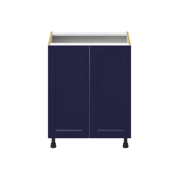 Camellia Painted Midnight Blue Recessed Assembled Base Cabinet with a 2 Full High Door and 3 Inner Drawers (27 in. W X 34.5 in. H X 24 in. D)