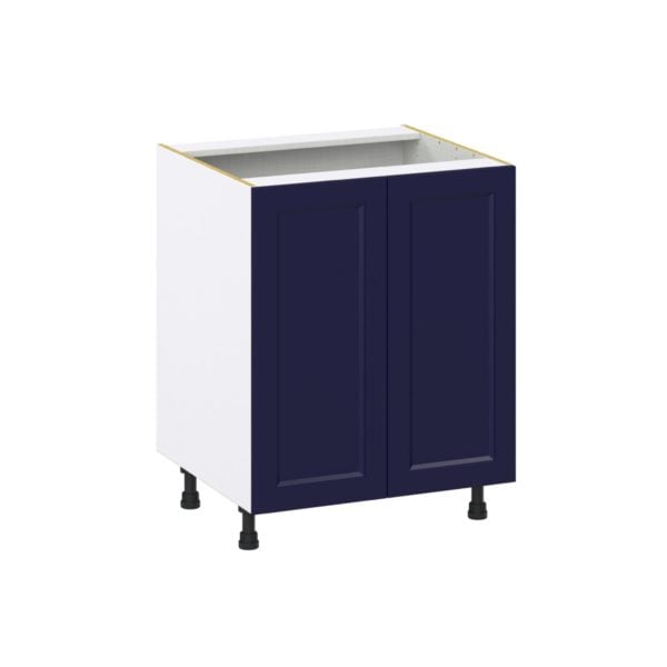 Camellia Painted Midnight Blue Recessed Assembled Base Cabinet with a 2 Full High Door and 3 Inner Drawers (27 in. W X 34.5 in. H X 24 in. D)