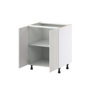 Wisteria Painted Light Gray Recessed Assembled Base Cabinet with 2 Full High Door (27 in. W X 34.5 in. H X 24 in. D)