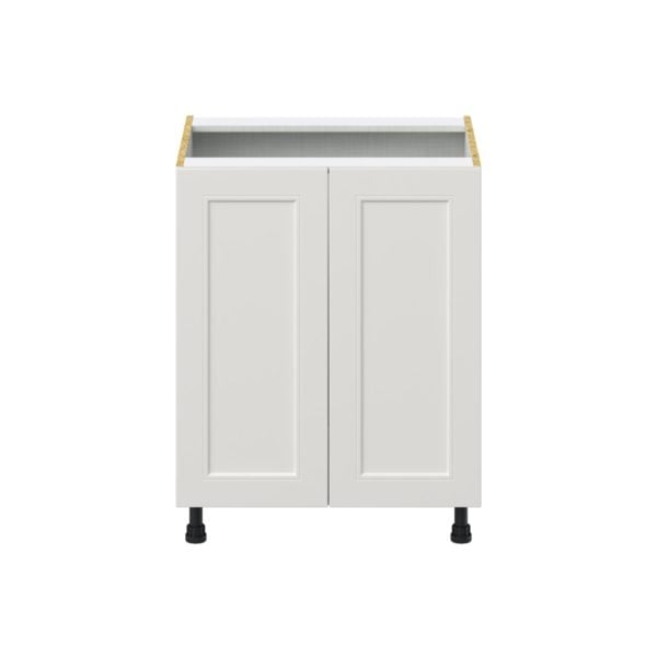 Wisteria Painted Light Gray Recessed Assembled Base Cabinet with 2 Full High Door (27 in. W X 34.5 in. H X 24 in. D)