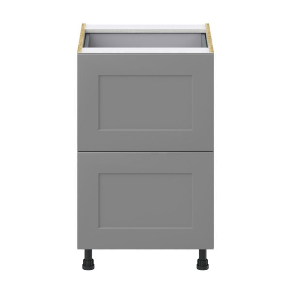 Willow Painted Slate Gray  Shaker Assembled Base Cabinet with 2 Drawers and a Inner Drawer (21 in. W X 34.5 in. H X 24 in. D)