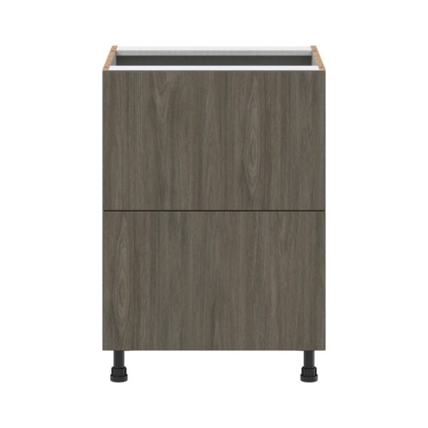 Cordyline Textured Slab Walnut Assembled Base Cabinet with 2 Drawers (24 in. W x 34.5 in. H x 24 in. D)