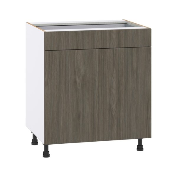 Cordyline Textured Slab Walnut Assembled Base Cabinet with 2  Doors and a Drawer (30 in. W x 34.5 in. H x 24 in. D)