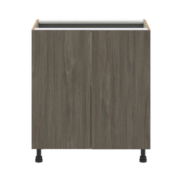 Cordyline Textured Slab Walnut Assembled Base Cabinet with 2 Full High Doors (30 in. W x 34.5 in. H x 24 in. D)