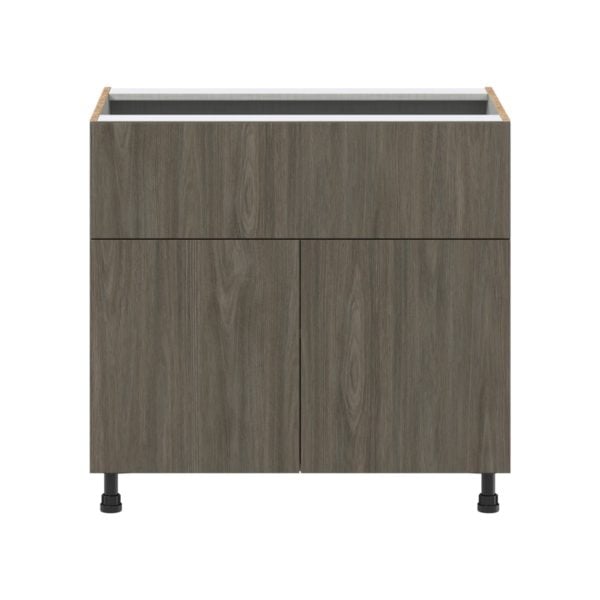 Cordyline Textured Slab Walnut Assembled Base Cabinet with 1 Door and 10 in. Drawer (36 in. W x 34.5 in. H x 24 in. D)