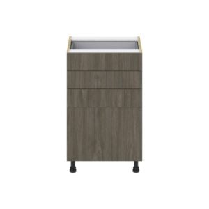 Cordyline Textured Slab Walnut Assembled Base Cabinet with 4 Drawers (21 in. W X 34.5 in. H X 24 in. D)