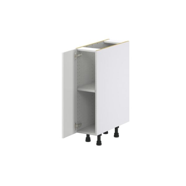 Magnolia Painted Bright White Recessed Assembled Base Cabinet with a Full High Door (9 in. W x 34.5 in. H x 24 in. D)