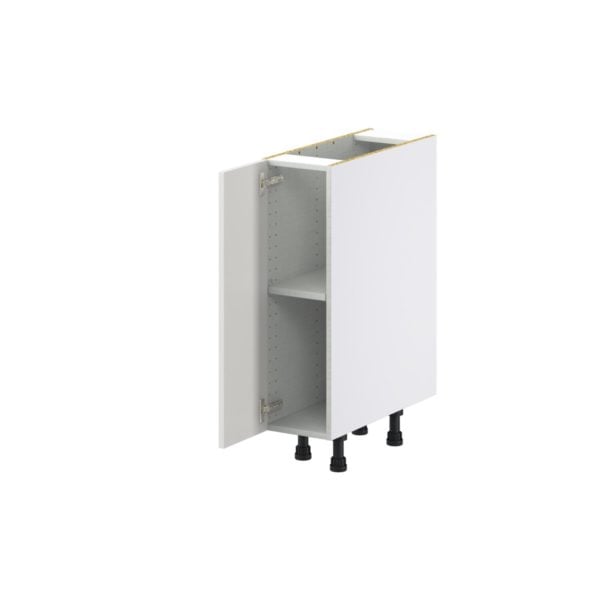 Wisteria Painted Light Gray Recessed Assembled Base Cabinet with a Full High Door (9 in. W x 34.5 in. H x 24 in. D)