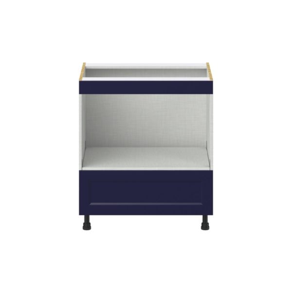 Camellia Painted Midnight Blue Recessed Assembled BuiltIn Microwave Base Cabinet (30 in. W x 34.5 in. H x 24 in. D)