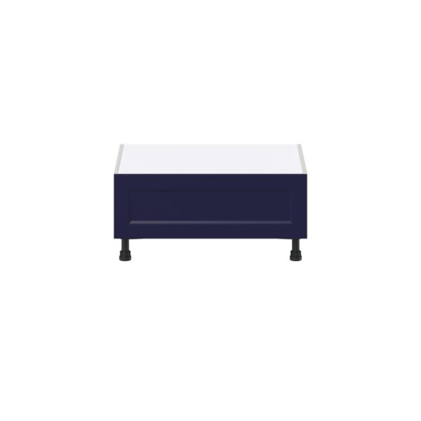 Camellia Painted Midnight Blue Recessed Assembled Base Window Seat  Cabinet (30 in. W x 14.5 in. H x 24 in. D)