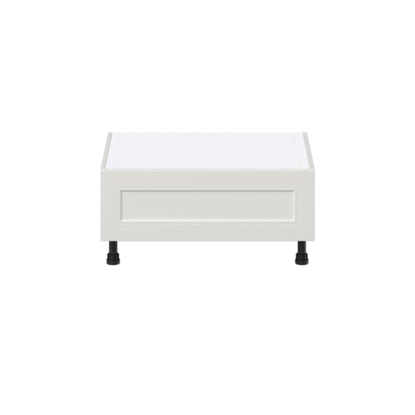 Wisteria Painted Light Gray Recessed Assembled Base Window Seat  Cabinet (30 in. W x 14.5 in. H x 24 in. D)