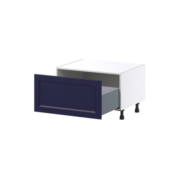 Camellia Painted Midnight Blue Recessed Assembled Base Window Seat  Cabinet (30 in. W x 19.5 in. H x 24 in. D)