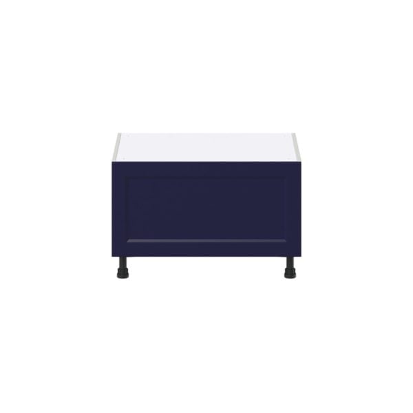 Camellia Painted Midnight Blue Recessed Assembled Base Window Seat  Cabinet (30 in. W x 19.5 in. H x 24 in. D)