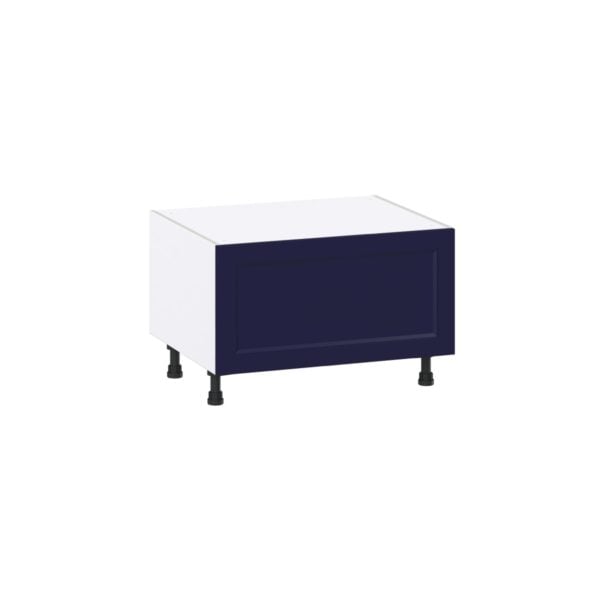 Camellia Painted Midnight Blue Recessed Assembled Base Window Seat  Cabinet (30 in. W x 19.5 in. H x 24 in. D)